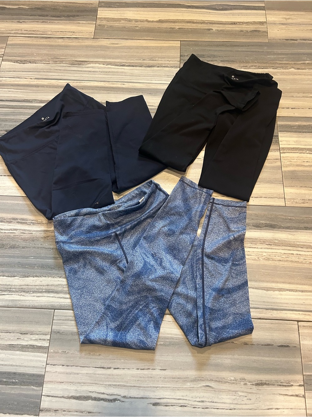 Athleta Leggings Bundle -3 in Black and Navy Heather